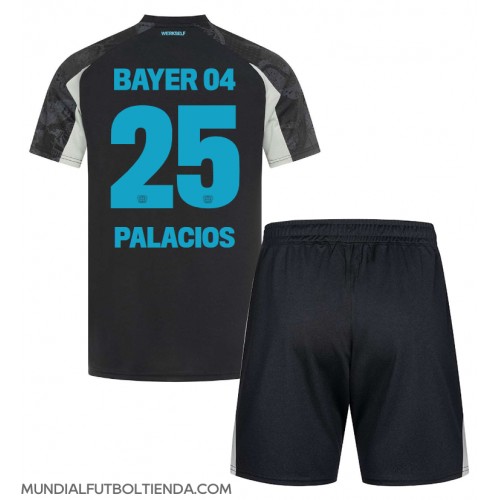 Camiseta Bayer Leverkusen Exequiel Palacios #25 Tercera Equipación Replica 2024-25 para niños mangas cortas (+ Pantalones cortos)